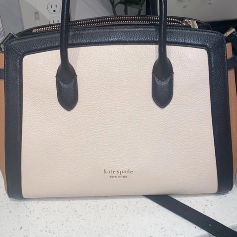Kate Spade Black, Cream, and Tan Shoulder Bag